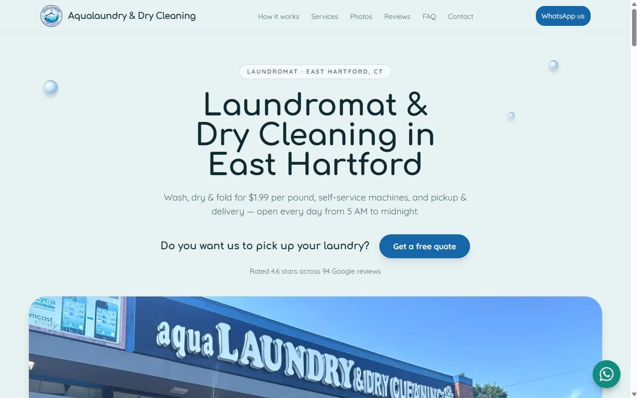 Vista de Aqualaundry & Dry Cleaning