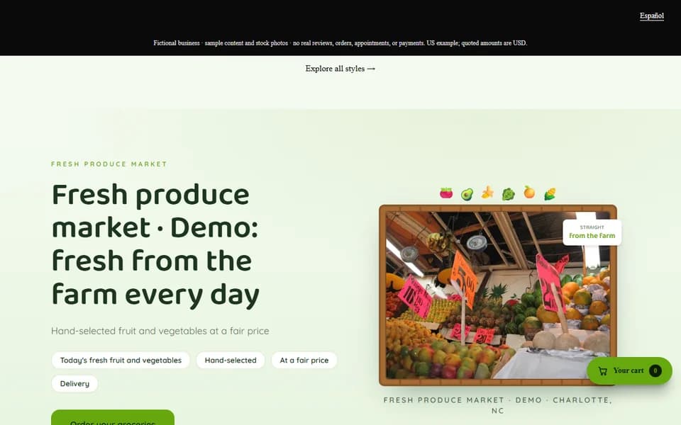 View of La Cosecha Produce