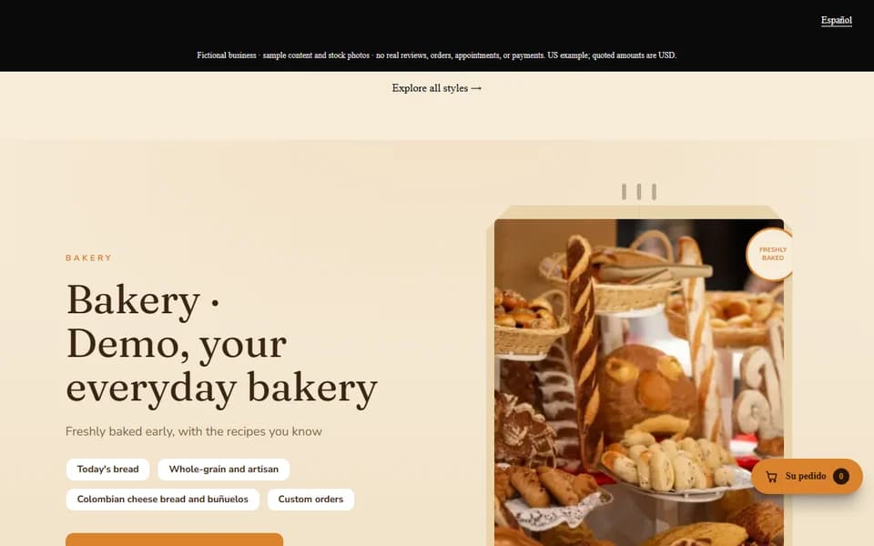 View of El Trigal Bakery