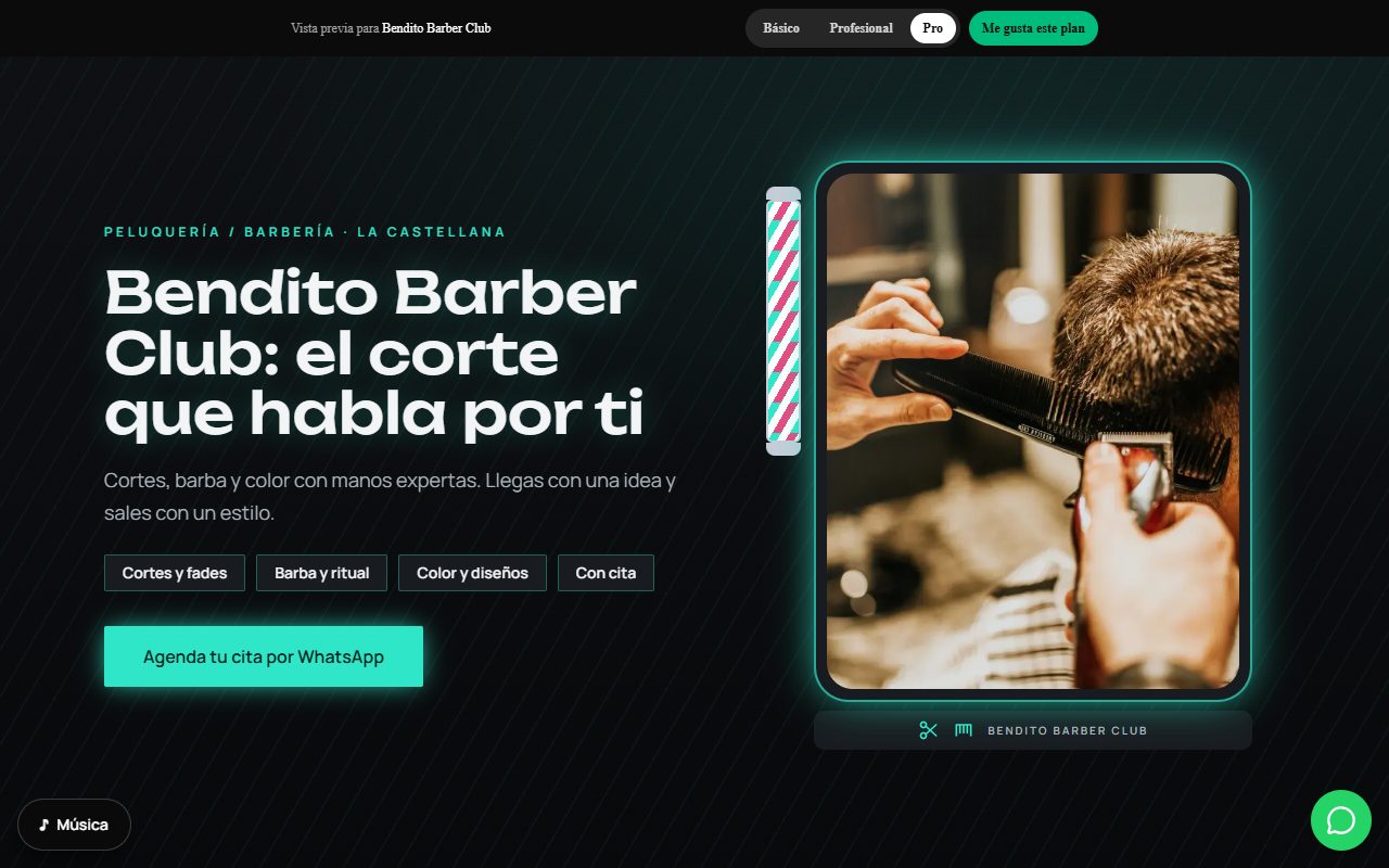 Referencia de Bendito Barber Club