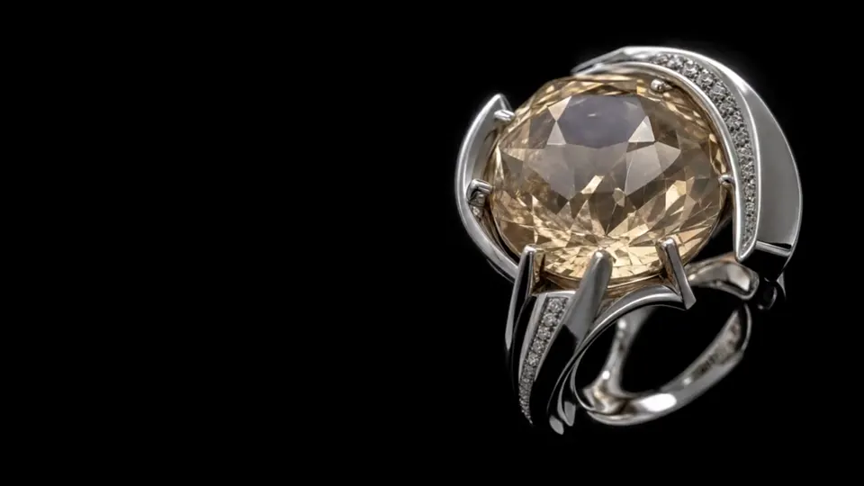 Anillo y gema conceptual, composición completa