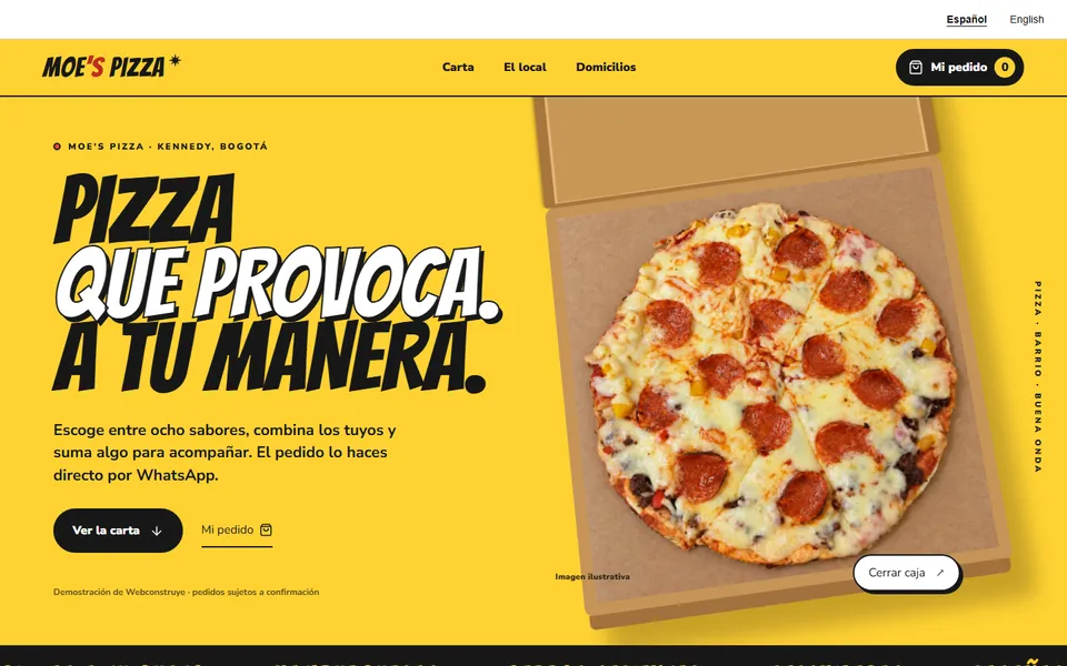 Vista de Moe’s Pizza